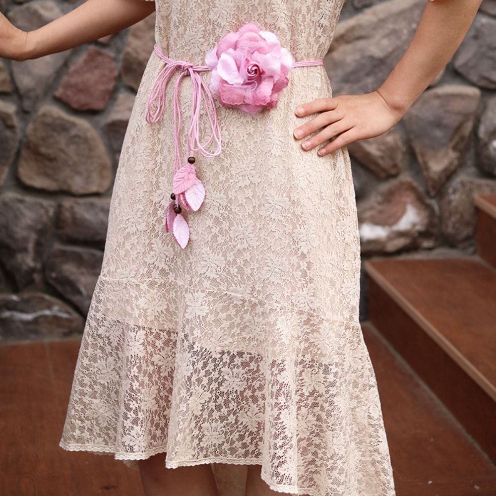 Ethnic Boho Fashion - Moda Vintage Çiçek Bel Zinciri Çiçekli