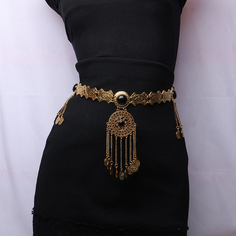 Ethnic Fashion Co In - Etnik Tarzı Kakma Turkuaz Alaşımlı Bel