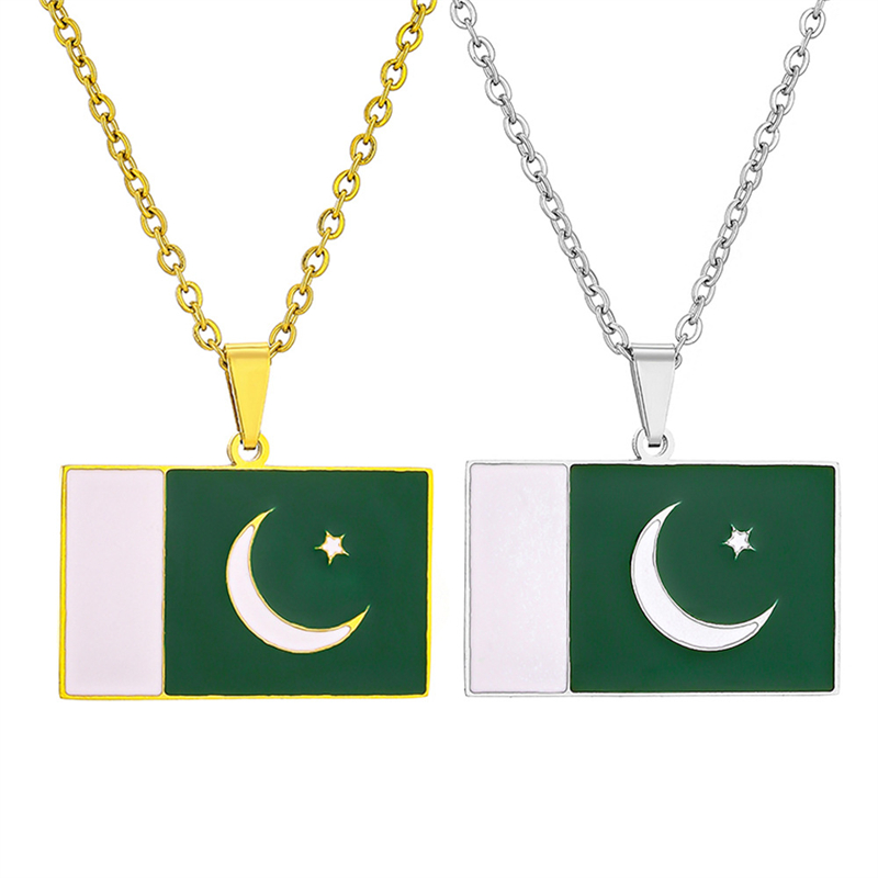 Ethnic Fashion Pakistan - Pakistan ulusal bayrağı kolye kolye kadın