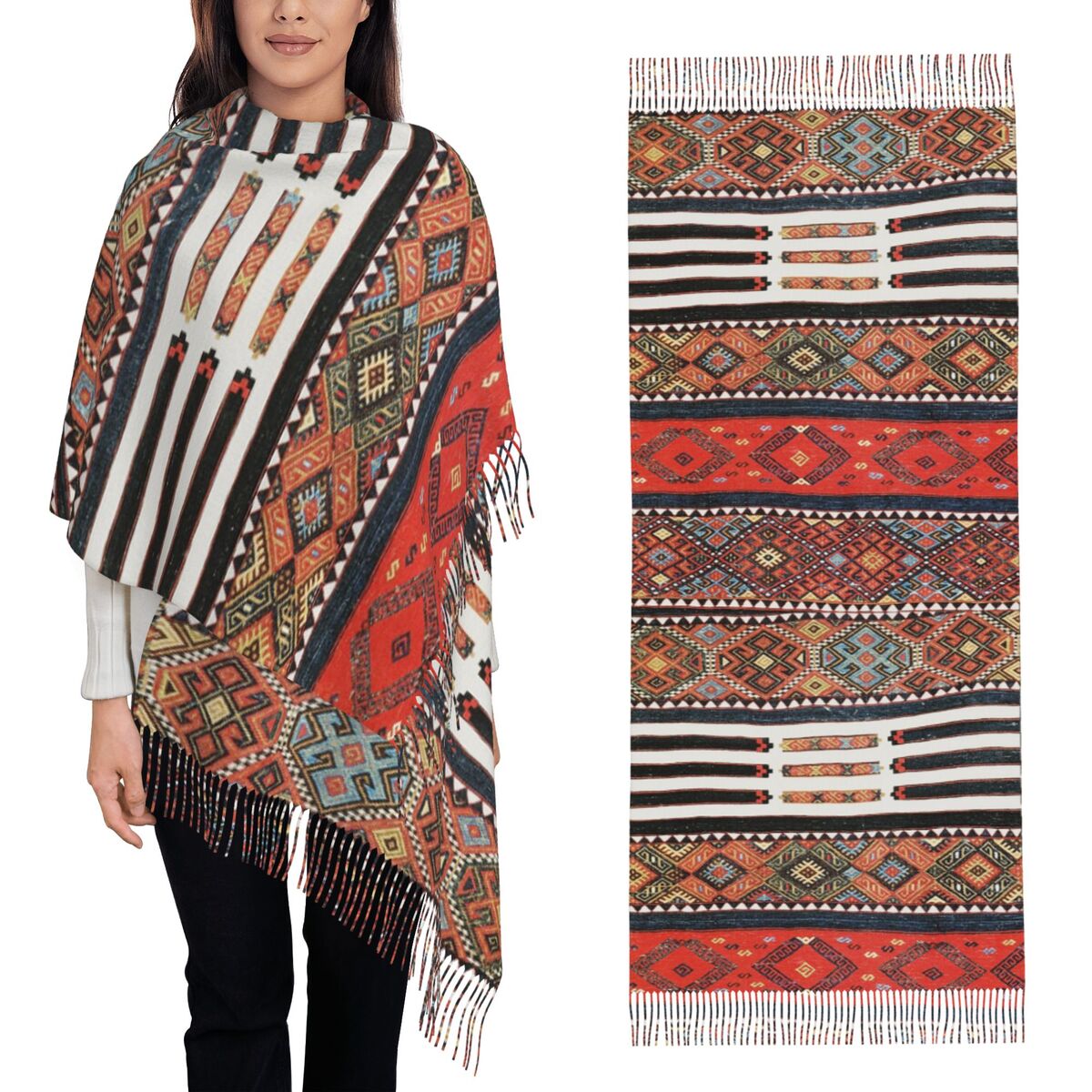 Winter Ethnic Fashion For Women - Kürd Türk Kilimi Bohem İran Kabile