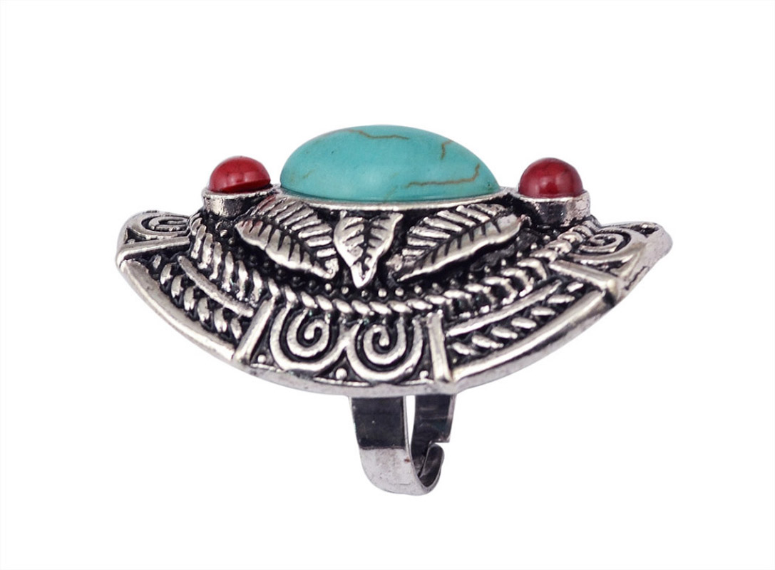 Boho Etnik Tibet Turkuaz Yüzük - Ethnic Fashion Pakistan incelemesi ve fiyatı