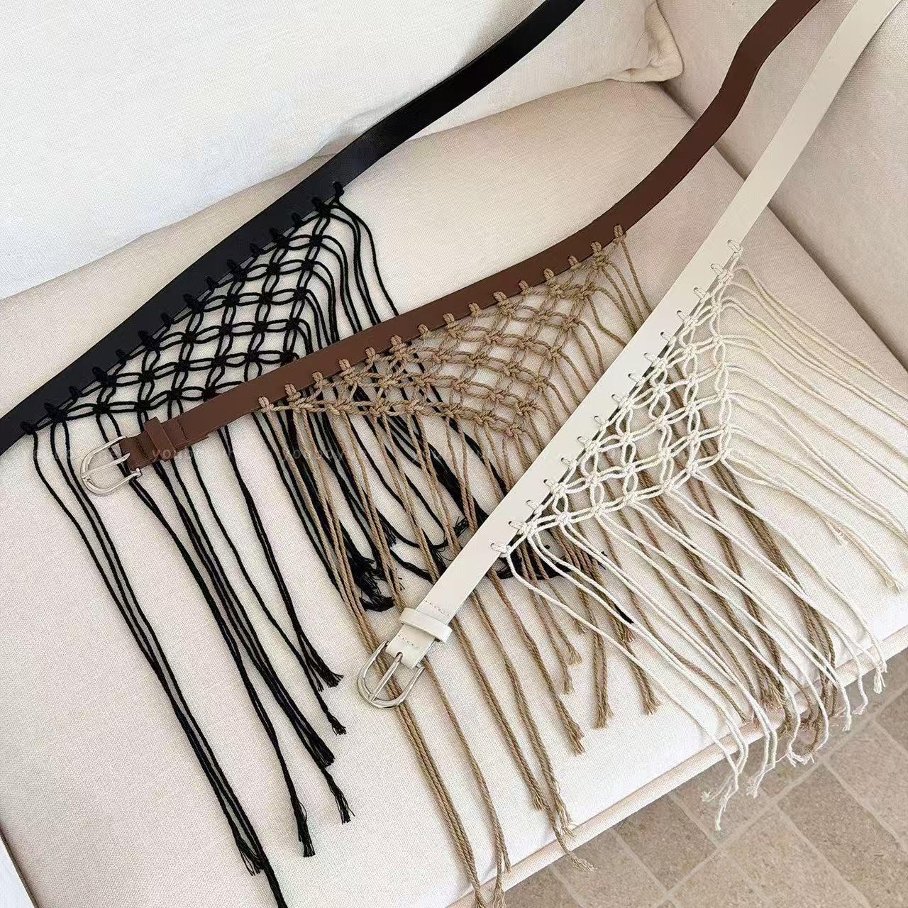 Günlük Y2K Püsküllü Dokuma Bel - Ethnic Boho Fashion incelemesi ve fiyatı