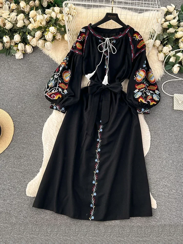 Kadın İlkbahar Sonbahar Elbise - Ethnic Boho Fashion incelemesi ve fiyatı
