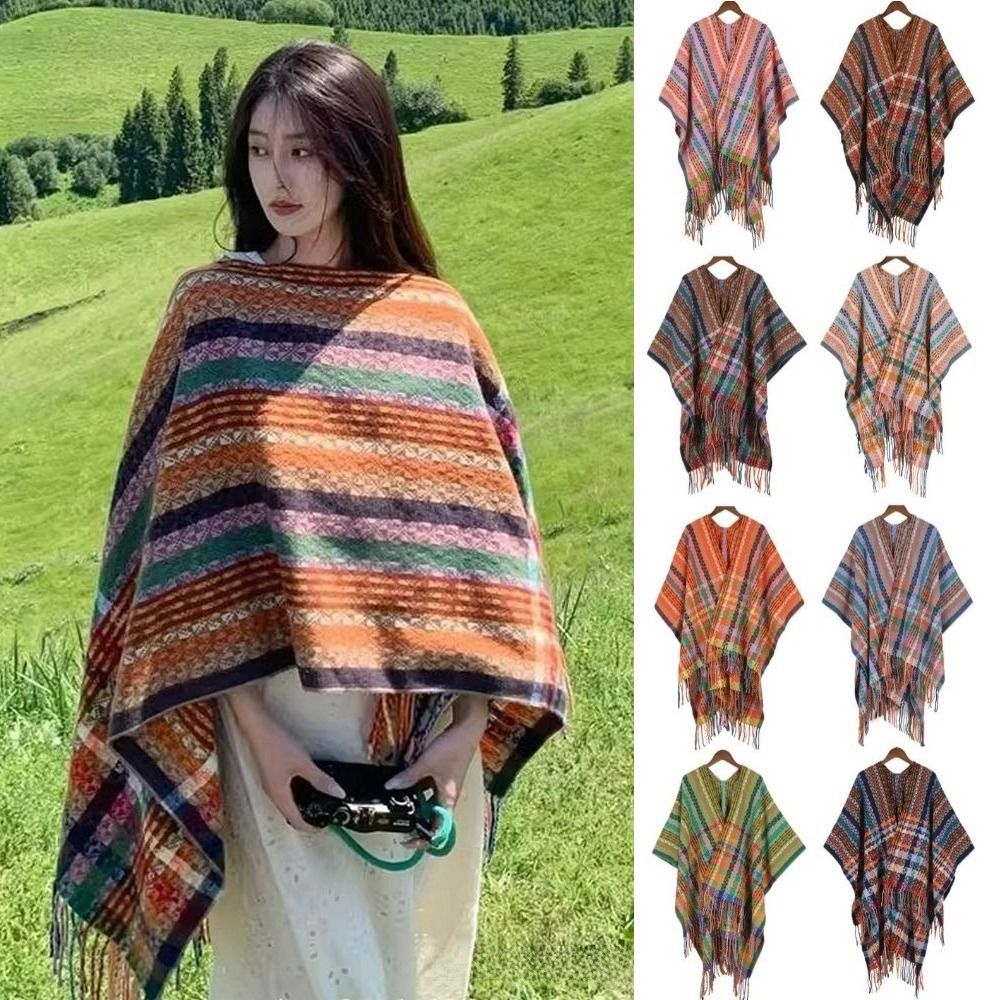 Moda Bohem Moğol Pançosu Grady - Winter Ethnic Fashion For Women incelemesi ve fiyatı